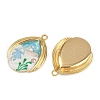 304 Stainless Steel Enamel Pendants STAS-L290-30G-2