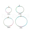 24Pcs 4 Size Ion Plating(IP) 316L Surgical Stainless Steel Hoop Earring Findings STAS-ZZ0001-03M-2