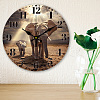 MDF Printed Wall Clock HJEW-WH0058-031-5