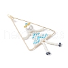 Handmade Glass Seed Beaded Girl Play on Swing Big Pendants PALLOY-MZ00695-01-3