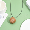 Wooden Apple Box Jewelry Pendants FIND-WH0032-44-4