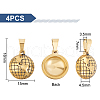 Unicraftale PVD Vacuum Plating 304 Stainless Steel Pendants STAS-UN0050-73-4