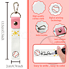 PU Leather & Cotton Name Marker Keychain AJEW-WH0514-003-2