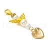 Angel ABS Plastic Imitation Pearl Pendant Decorations HJEW-JM02859-02-4