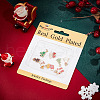 Beebeecraft 8Pcs 8 Styles Christmas Themed Real 18K Gold Plated Brass Enamel Charms KK-BBC0014-99-6