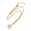 304 Stainless Steel Crystal Rhinestone Hexagon Pendant Necklaces for Women NJEW-F339-04G-2