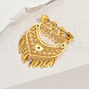 Bohemian Style Heart Brass Tassels Brooches for Women KV4703-6