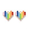 Rainbow Color Pride Alloy Enamel Pendants ENAM-K067-13-2