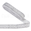 Polyester Rhombus Embroidery Lace Trim OCOR-WH0090-83B-1