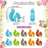  2 Sets Squirrel Silicone Wine Glass Charms DIY-NB0010-66-2