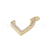 Rack Plating Brass Micro Pave Clear Cubic Zirconia Pendants KK-A224-03K-G-2