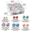 256Pcs 6 Styles Spray Painted Natural Maple Wood Beads WOOD-FS0001-10-4
