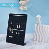 72-Hole Acrylic Slant Back Earring Display Stands EDIS-WH0021-33A-4