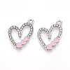 Alloy Clear Rhinestone Enamel Pendants PALLOY-T092-01-1