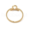 Real 18K Gold Plated 304 Stainless Steel Adjustable Finger Ring RJEW-L115-01G-10-3