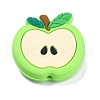 Apple Food Grade Eco-Friendly Silicone Focal Beads SIL-B001-02B-2