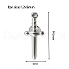 304 Stainless Steel Threadless Labret Stud WG1F35F-01-1