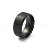 201 Stainless Steel Plain Band Ring for Women RJEW-WH0010-06B-MB-1