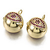 Brass Micro Pave Cubic Zirconia Pendants ZIRC-S067-112B-NF-1