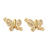 Brass Micro Pave Cubic Zirconia Links Connectors KK-G399-19B-1