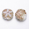 Ocean Style Flat Round Handmade Lampwork Beads LAMP-F006-20-3