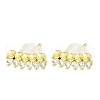 Brass Micro Pave Cubic Zirconia Stud Earrings EJEW-L270-23G-1