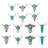  14Pcs 7 Styles Synthetic Turquoise Pendants FIND-TA0003-06-10