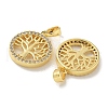 Brass Micro Pave Cubic Zirconia Pendents KK-R210-21G-01-2