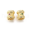 Brass Micro Pave Cubic Zirconia Beads KK-C106-16G-1