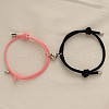 Alloy Heart-shaped Magnetic Braided Rope Bracelets for Couple Girlfriends WG59636-10-1