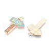 Beach Theme Alloy Enamel Pendants ENAM-T022-33J-2