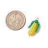 Round Glass Seed Bead Corn Pendants PALLOY-MZ00663-2