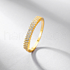 Simple 925 Sterling Silver Micro Pave Cubic Zirconia Finger Rings ZH6769-4-1