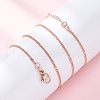 Brass Curb Chains Necklaces for Women NJEW-D302-06RG-5