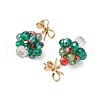 Handmade Glass Beads Dangle Stud Earrings EJEW-TA00596-4