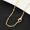 Brass Singapore Chains Necklace for Women NJEW-P265-07G-3