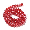 Electroplate Transparent Glass Beads Strands EGLA-A035-T8mm-A01-2