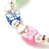 Handmade Polymer Clay Heishi Beads Stretch Bracelet BJEW-JB07330-7