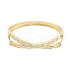Rack Plating Brass Micro Pave Clear Cubic Zirconia Hinged Bangles for Women BJEW-G730-03G-2