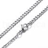 Tarnish Resistant 304 Stainless Steel Curb Chain Necklaces NJEW-P147-04P-3