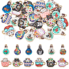 HOBBIESAY 48Pcs 12 Style  Alloy Enamel Pendants ENAM-HY0001-14-1