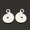 Tibetan Style Alloy Flat Round Vortex Pendants TIBEP-QA-416Y-S-LF-1
