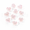 Electroplated 3-petal Flower Resin Cabochons MRMJ-R128-15B-1