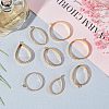 Olycraft 30Pcs 6 Styles Alloy Open Back Bezel Pendants FIND-OC0001-13-6