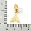 Rack Plating Alloy Pave Rhinestone Fishtail European Dangle Charms FIND-B034-22G-02-3