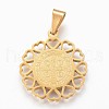 304 Stainless Steel Pendants STAS-F165-35G-2