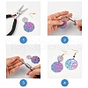 24Pcs 12 Style Ion Plating(IP) 201 Stainless Steel Filigree Pendants STAS-SZ0002-16-2