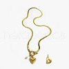 304 Stainless Steel Letter and Heart Pendant Necklaces for Women FS-WG694DF-04-1