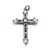 Brass Micro Pave Cubic Zirconia Pendants ZIRC-P060-28-2