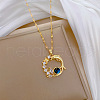 Dolphin Alloy Crystal Rhinestone Pendant Necklaces for Women FS-WG559B7-01-3